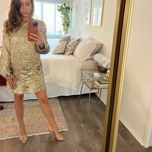 Zara gold dress